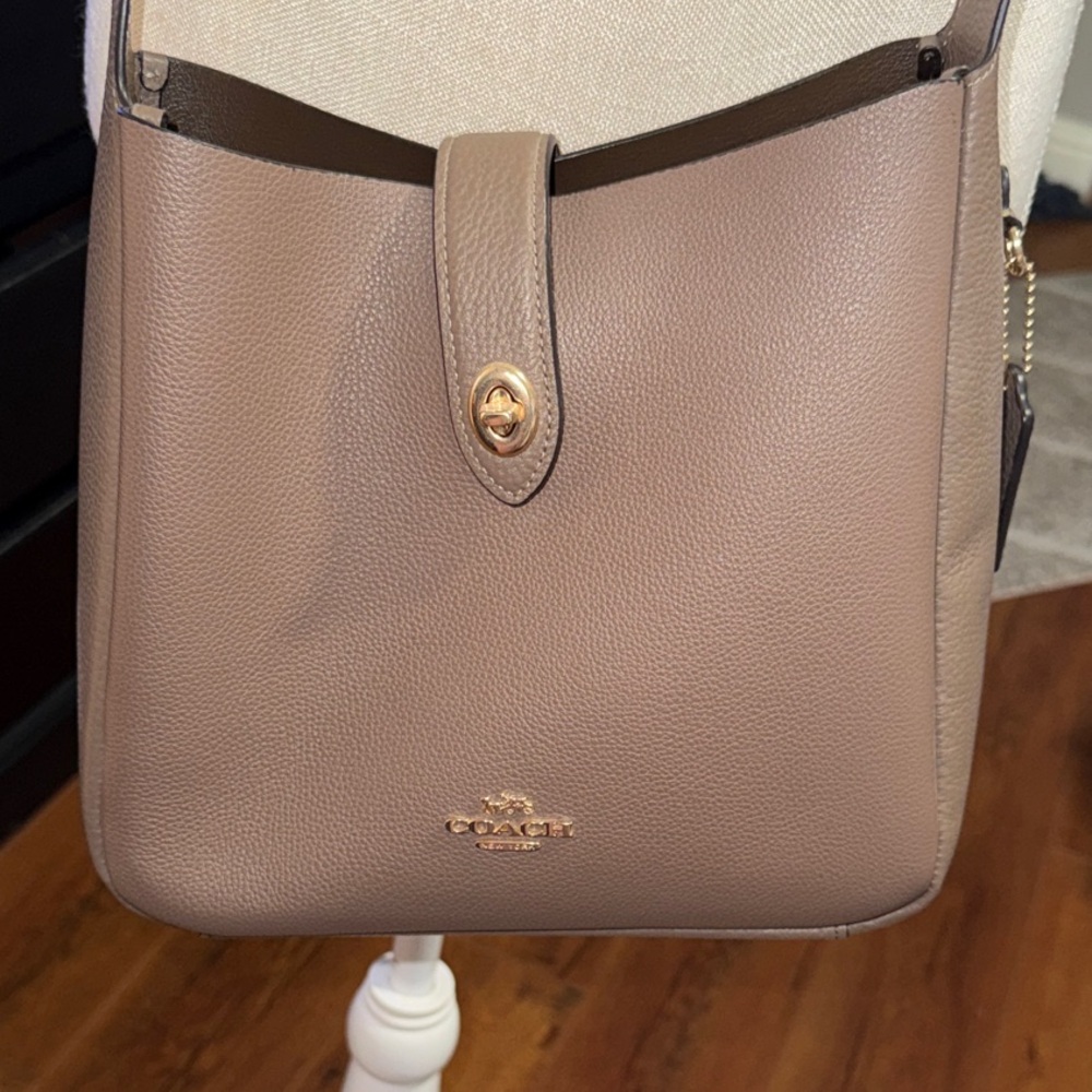 Dark Stone Coach Hadley convertible crossbody Leather Bag